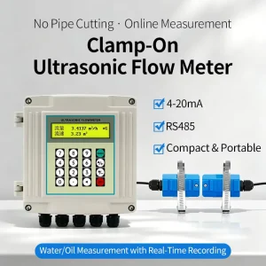 Smart Clamp-On Stainless Steel Ultrasonic Flow Meter DN15 DN6000 for Oil Water Liquid Chemical Industrial Use OEM