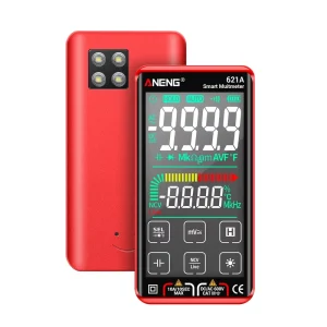 Smart Digital Multimeter Touch Screen Tester Transistor 9999 Counts True RMS Auto Range 10A Meter ANENG 621A