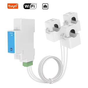 Smart Energy Meter RS485 Modbus RTU WiFi Three Phase 1P with CT Clamps for Solar PV Monitoring Home Energy Management