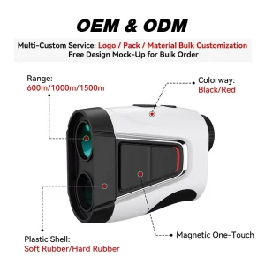 Smart Golf Laser Rangefinder 600M 1000M with Slope Pinseeker Flag Lock Pulse Vibration Magnetic USB Rechargeable Portable