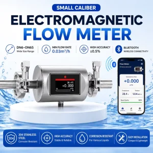 Smart Liquid Flow Meter with IO Link RS485 4 20mA Pulse Output for PLC System
