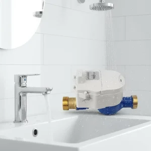 Smart Multi Jet Water Meter Threaded Brass Valve Controlled IP65/IP68 Protection 0.03 3.12m h Flow Rate 15mm