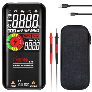 Smart Multimeter 9999 Counts Rechargeable NCV 3.5″ LCD CAT III Voltage Tester for Electrical Repair OEM