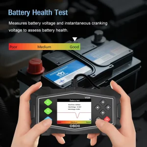 Smart OBDII Battery Diagnostic Scanner Advanced Code Reader & Scan Tool Live Data Check & Diagnostic Codes
