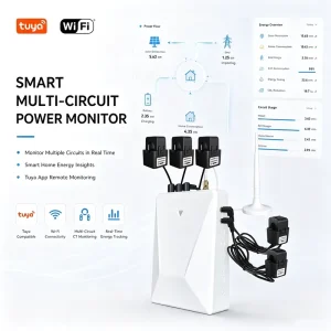 Smart Power Meter Tuya WiFi Three Split Phase for Home Energy Management System Real time Data Multi Circuit APP Control