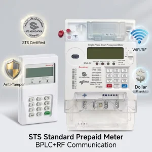Smart Prepaid Electric Meter DDSY5558 STS Encryption Low Credit Alarm Overload Protection Energy Tracking