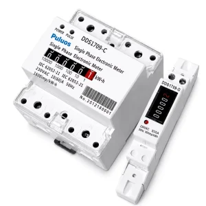 Smart Single Phase Electric Energy Meter DDS1709-C kWh Power Meter 230V 10(60)A DIN Rail Mount