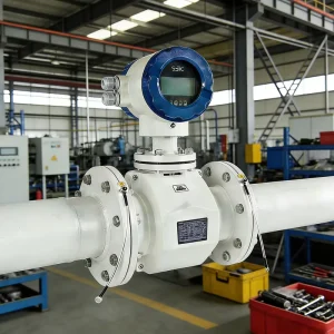Smart Stainless Steel Electromagnetic Flowmeter for Water Oil Flange Connection OEM Customizable High Accuracy 0.5% Fast