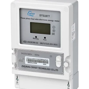 Smart Three Phase Four Wire Energy Meter 4G 0.05-0.25 (6)A/1.5 (6) CNYIOT DTSY1877 380V 1