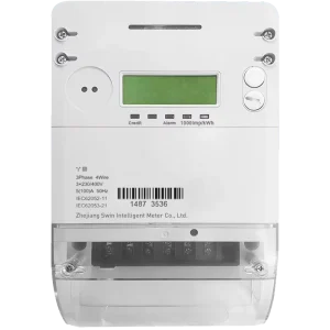 Smart Three Phase Wall Mounted kWh Energy Meter Modern Electric Utility Meter