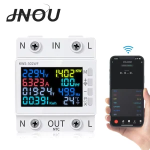 Smart WIFI Household Appliance Monitoring Energy Consumption Meter 8in1display Single-phase LCD Power Meter for Home Industrial