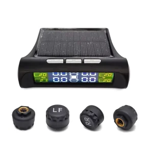 Solar Powered Car TPMS Tire Safety Monitoring System Digital LCD Display Internal Tyre Pressure Sensor Product Tire Gauges