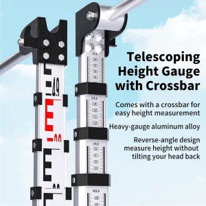 Special 5m Telescopic Tower Ruler Crossbar Height Measuring Instrument for Vehicle Tree Leveling Leveling Staff