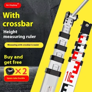 Special 5m Telescopic Tower Ruler Crossbar Height Measuring Instrument for Vehicle Tree Leveling Leveling Staff
