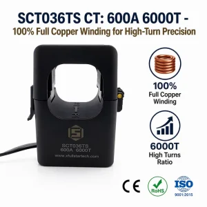 Split Core Current Transformer Clamp on CT 50A 100A 200A 500A to 5A 1A AC Current Sensor for Energy Meter Panel Monitor CE RoHS