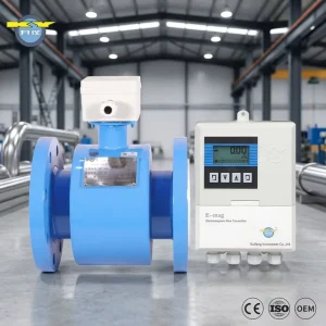 Split Type Electromagnetic Flow Meter Remote Magnetic Flowmeter 4 20mA RS485 Modbus OEM Carbon Steel Sewage Waste Water Slurry