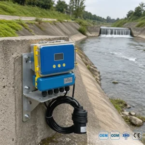Split-type Digital Doppler Ultrasonic Flowmeter for Open Channel Water Stainless Steel Clamp-On 1.0% Accuracy OEM Available