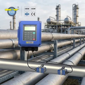 Spot Stock ATEX Explosion proof Clamp on Ultrasonic Flow Meter HART for Oil Refinery Crude Oil Pipeline Non stop Inspection