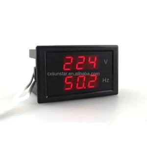 Ss032 AC 80-300.0V 45-65HZ Frequency Meter Dual Display Voltage Voltmeter with Red LED 2 Times/s Measurement Speed