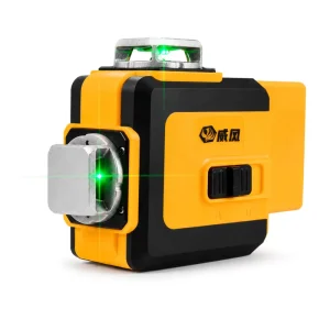 Stable 4×360-degree Cross Line 3-Dot 1mm Probe Huake DIY Tripod Luggage Compartment Green Laser Level Battery for Horizontal