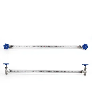 Stainless Steel 201 304 Threaded Plate type Level Gauge Scale Plate Cock Corrosion resistant Acrylic Glass Tube