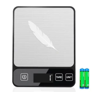 Stainless Steel Battery Powered Kitchen Scale 10KG Electronic Coffee Food Scale
