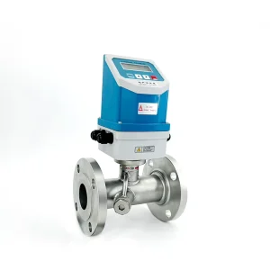 Stainless Steel Digital Clamp on Flowmeter for Liquid Oil Anti electromagnetic Interference IP65 IP68 Protection OEM Available