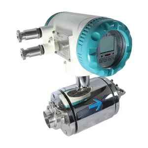 Stainless Steel Digital Magnetic Clamp On Flowmeter for Chemical Liquids Milk Water Pulse Type +/ 0.5% Accuracy
