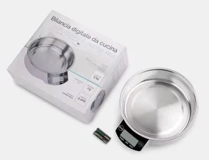 Stainless Steel Electronic Digital Kitchen Scale with Bowl for Measuring Pet and Dog Food 5kg Capacity