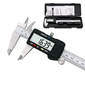 Stainless Steel Electronic Digital Vernier Caliper 0 150mm High Strength Plastic Caliper Measuring Tool Inside and Outside Diam