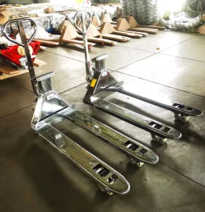 Stainless Steel Manual Hydraulic Pallet Truck with Digital Scale CE Certified for Industrial Weighing