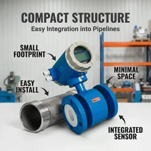 Stainless Steel OEM Water Meter Milk Liquid Electromagnetic Flow Meter