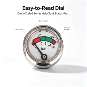 Stainless Steel Pressure Gauge Fire Extinguisher Accessories High-precision Pressure Gauge for Firefighting Equipment