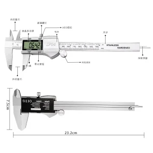 Stainless Steel Ruler 6 Inch Electronic Digital Calipers Measuring Tool Digital Vernier Caliper 150mm 200mm 300mm