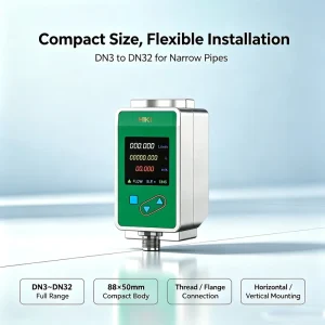 Stainless Steel Ultra Compact Electromagnetic Flowmeter for Industrial Automation 0.5 8000 L/h Digital Flow Meter Sensor