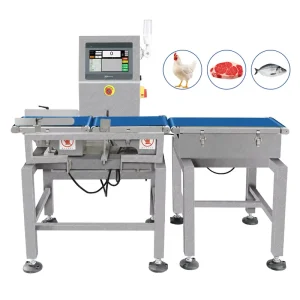 Stainless Steel Weighing Scales for Poultry Meat Fish Packing Line Dynamic Weighing Equipment with Display