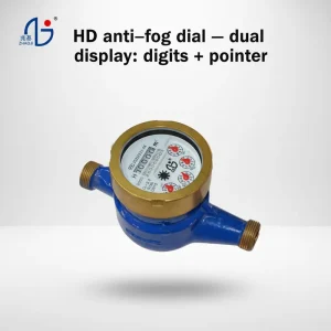 Standard Brass Cased Multi-Jet Cold Water Meter R100 Class2 IP68 MAP10 Pressure ISO9001/14001/45001 Certified OEM