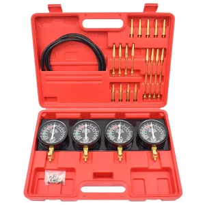 Steel 4 Cylinder Balance Gauge Test Repair Tools Automotive Diagnostic Tools for Trucks Vehicle Fuel Vacuum Carburetor Car
