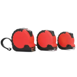 Steel Rolling Measuring Tape with Nylon Coating 5 Meter Length Metric Inch Manual Lock High Visibility Case Steel Hook