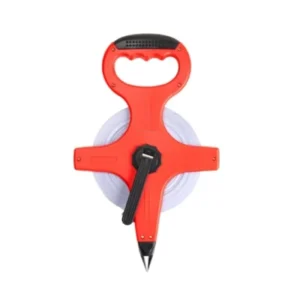 Steel Ruler 30m 50m 100m Metric Plastic Case Steel Tape Measure Nylon Coated Open Reel Survey Measuring Tape with Stand