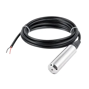 Submersible Liquid Level Transmitter 4 20mA Output 24VDC Power Supply 304 Stainless Steel Probe Waterproof PVC Cable
