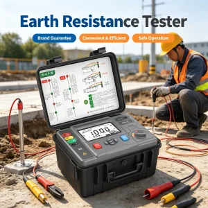 Substation Testing Earth Resistance Measuring Instrument Soil Resistivity Tester Anti Interference Ground Measuring Device