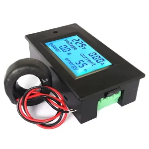 Sunstar SS220 Digital AC Voltage Meter 100A 80~260V 1% Accuracy Analog Digital LCD Din Rail Mount Black -20~60C
