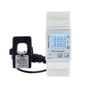 TAC2100CT 230V RS485 Pulse Modbus Output Measuring kWh V PF PV Power Energy Consumption Meter Single Phase Electricity