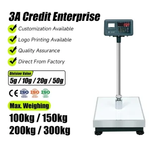 TCS A35P 600kg Industrial Bench Scale Thermal Printer Alarm Heavy Duty Stainless Steel Digital Platform Scale