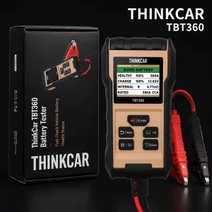 THINKCAR TBT 360 Battery Tester Two wire Kelvin Clamp 2.8 inch TFT LCD Battery Test Charge Condition Support Multi language