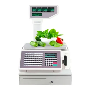 TM A17 30kg Stainless Steel Bench Scale 1g Accuracy LCD Display Thermal Label Printer 15KG Capacity OEM ODM CE Certified