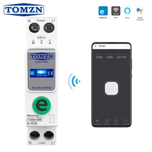 TOMZN TOB9e 63M Ewelink 110V 220V WIFI Smart Energy Meter kWh Metering Monitoring Circuit Breaker Timer Relay Smart Home 63A