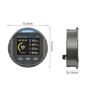 TR24 8-100V 50A 100A 350A 500A IP68 Waterproof Battery Monitor Coulombmeter Battery Capacity Indicator Voltage Meter