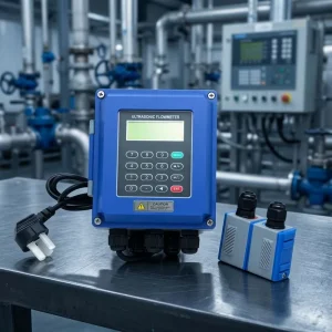 TUF-2000B Wall Mounted Ultrasonic Flow Meter Clamp-on Non-invasive -30°C to 160°C ±1% RS485 for Water Oil Chemical Liquid